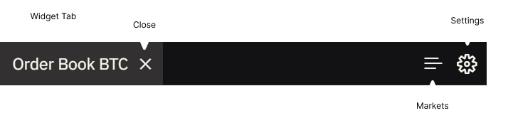 Widget header controls